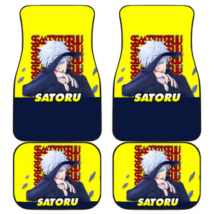 Satoru Gojo Jujutsu KaiSen Car Floor Mats Anime Car Mats Yellow Background Ci0622