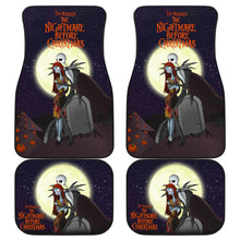 Load image into Gallery viewer, Nightmare Before Christmas Cartoon Car Floor Mats - Jack Skellington Hugging Sally On RIP Night Car Mats Ci092804