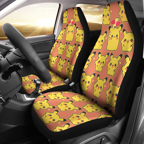 Pikachu Cute Pattern Seat Covers Pokemon Anime Car Seat Covers Ci102705