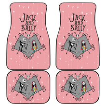 Load image into Gallery viewer, Nightmare Before Christmas Cartoon Car Floor Mats - Jack Skellington And Sally In Grey Heart Sweet Pink Car Mats Ci101202