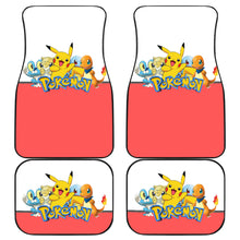 Load image into Gallery viewer, Pokemon Anime  Car Floor Mats - Pokemon Cute Group White And Red Pikachu Charmander Squirtle Car Mats Ci111002