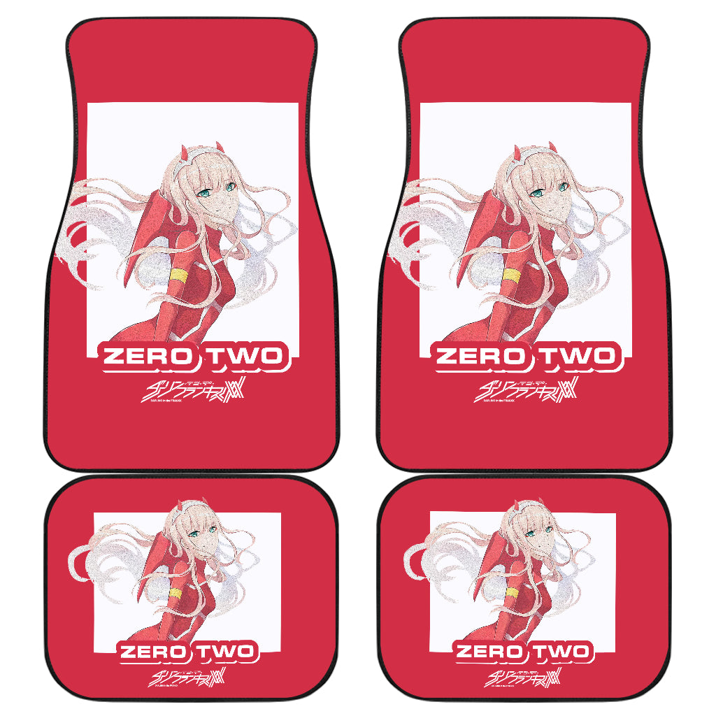 Zero Two Anime Pink Girl Car Floor Mats Anime Gift Ci0723
