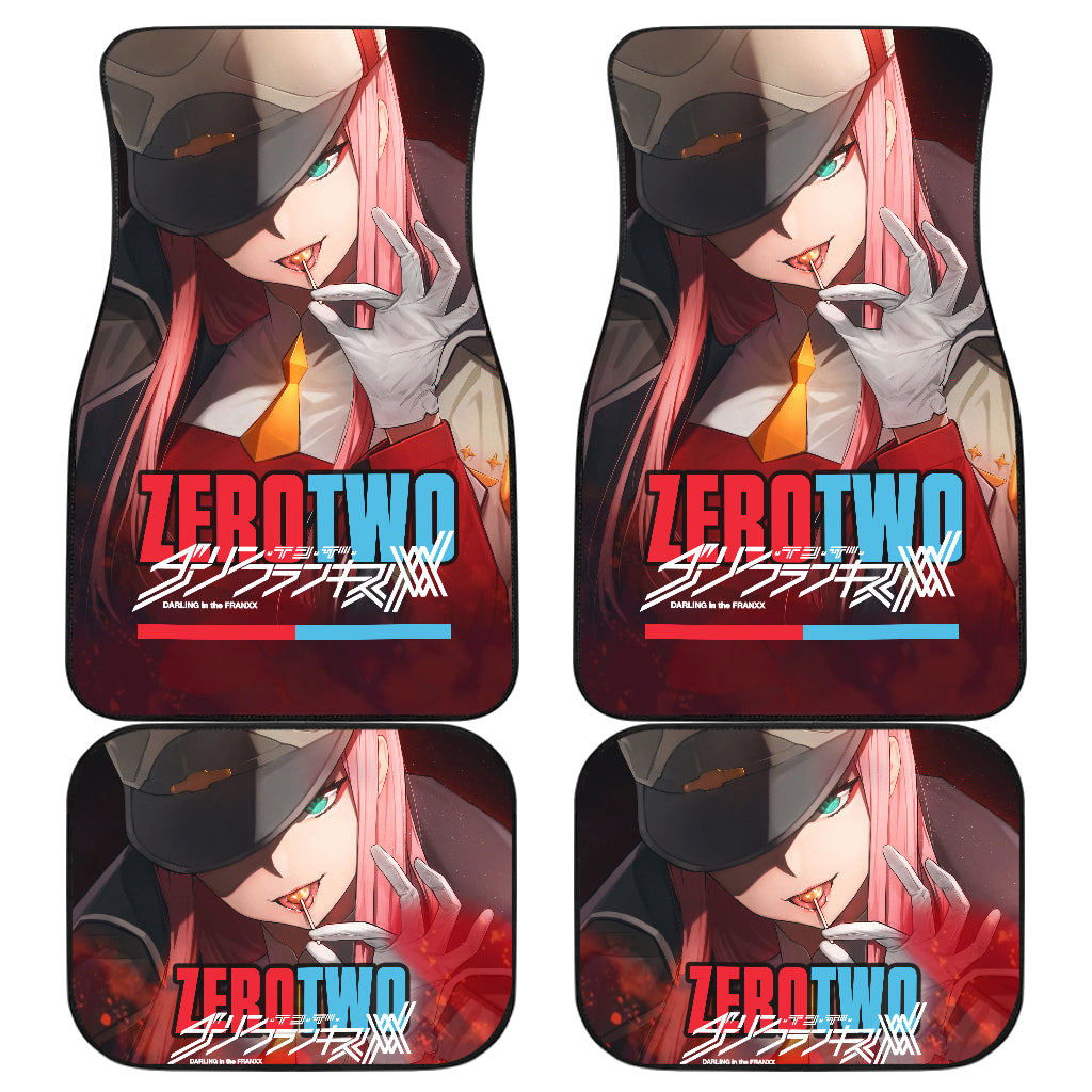 Zero Two Anime Beauty Girl Car Floor Mats Fan Gift Ci0717