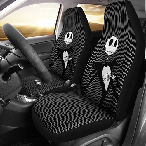 Nightmare Before Christmas Cartoon Car Seat Covers | Jack Skellington Portrait Introduction Seat Covers Ci100703