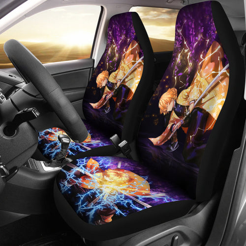 Demon Slayer Anime Car Seat CoversAgatsuma Zenitsu Car Accessories Fan Gift Ci011504