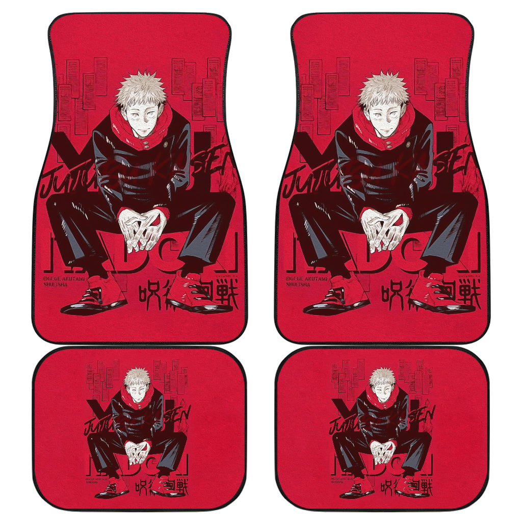 Yuji Itadori Car Floor Mats Jujutsu KaiSen Anime Car Mats Ci0609