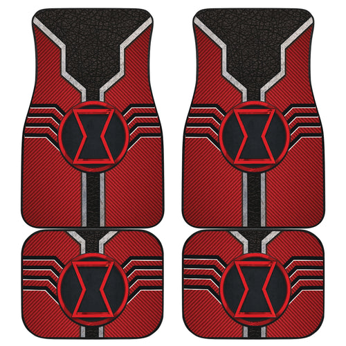 Black Widow Logo Car Floor Mats Custom For Fans Ci230111-04a