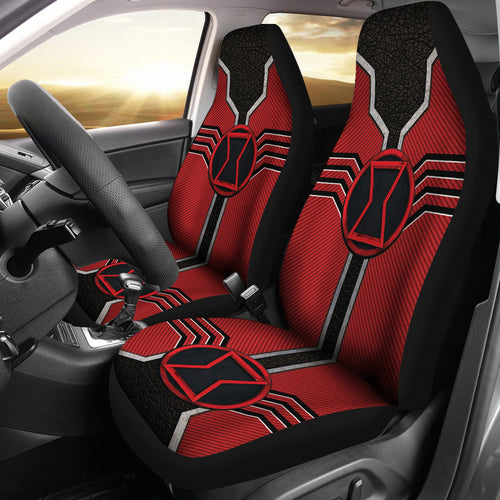 Black Widow Logo Car Seat Covers Custom For Fans Ci230106-04