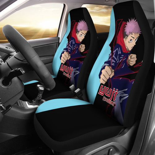 Yuji Itadori Car Seat Covers Fan Art Jujutsu KaiSen Anime Seat Covers Fan Gift Ci0630