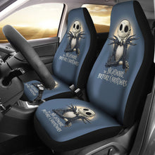 Load image into Gallery viewer, Nightmare Before Christmas Cartoon Car Seat Covers - Jack Skellington Thinking Light Yellow Moon Seat Covers Ci101205