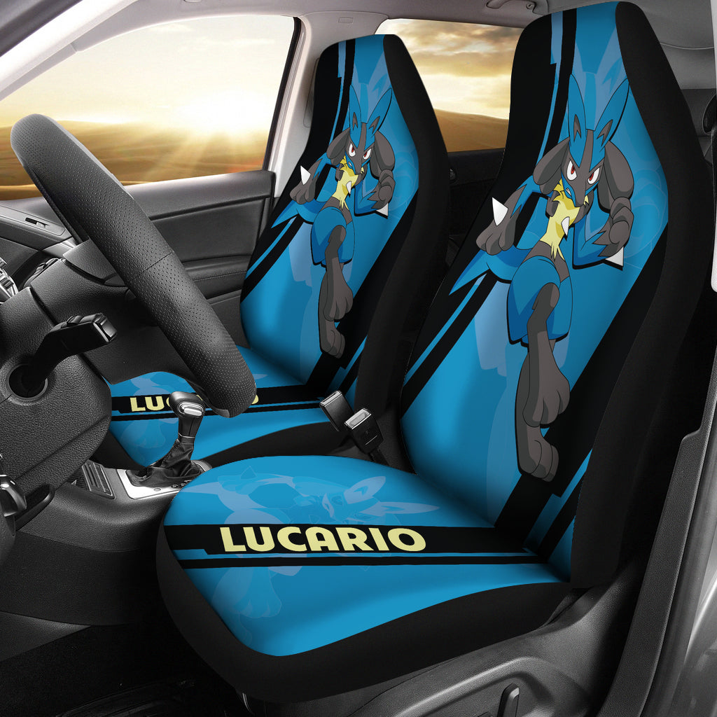 Lucario Pokemon Car Seat Covers Style Custom For Fans Ci230118-05