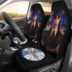 Wednesday Car Seat Covers Custom For Fans Ci221214-07