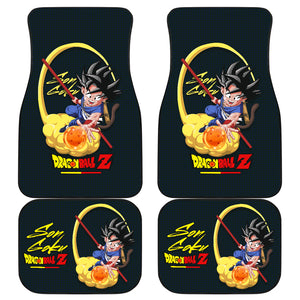 Goku Kid Signature Dragon Ball Orange Car Floor Mats Anime Car Mats Ci0728