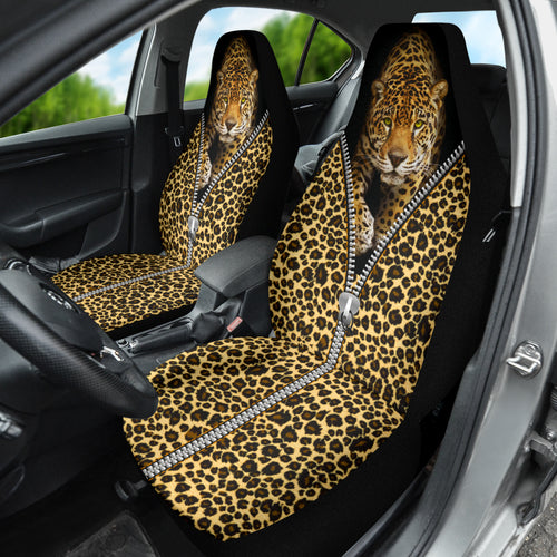 Leopard  Pattern Zip Car Seat Covers Car Accessories Ci220519-08