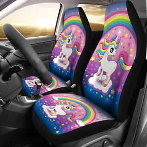 Unicorn Colorful Car Seat Covers Custom For Car Ci230131-02