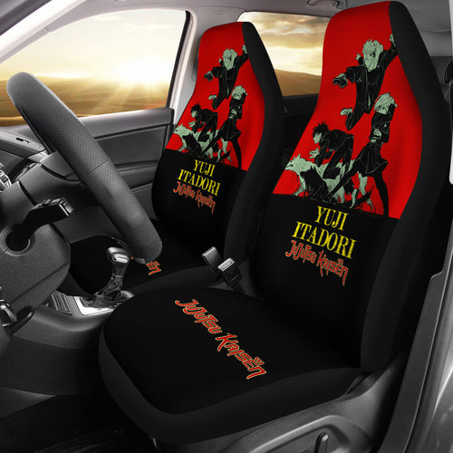 Yuji Itadori Car Seat CoversJujutsu KaiSen Anime Seat Covers Ci0713
