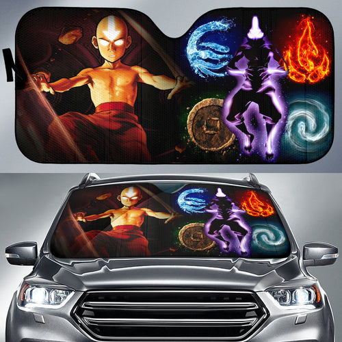 Avatar The Last Airbender Anime Auto Sunshade Avatar The Last Airbender Car Accessories Aang Fantasy Artwork Ci121406