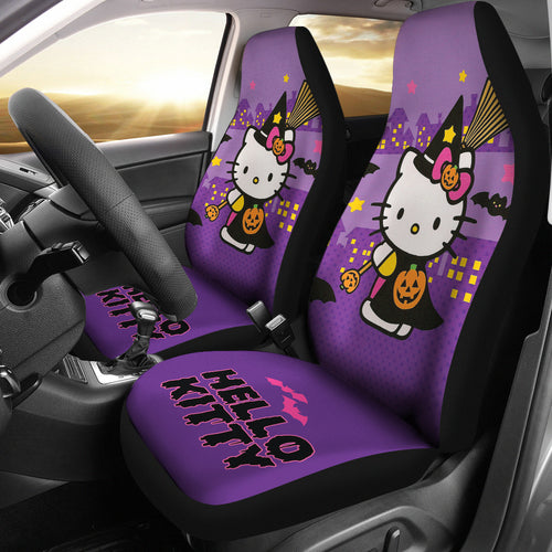 Hello Kitty Halloween Car Seat Covers Kitty Skull Cute Car Accessories Ci220923-03
