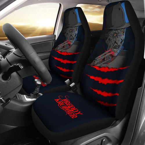 Horror Movie Car Seat Covers | Freddy Krueger Claw Blue Theme Seat Covers Ci082621