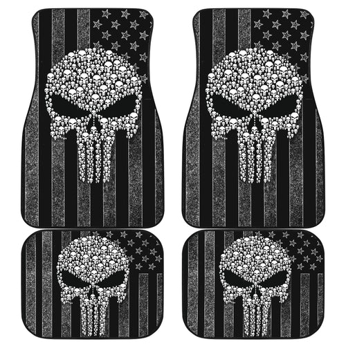 The Punisher Car Floor Mats American Flag Car Accessories Ci220822-09