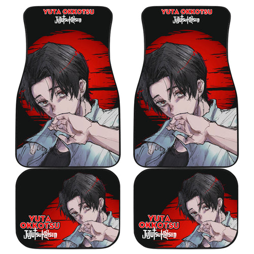 Yuta Okkotsu Car Floor Mats Jujutsu Kai Sen Red Car Mats Ci0705