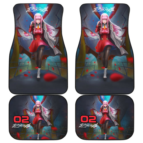 Zero Two Anime Girl Car Floor Mats Horror Anime Gift Ci0723
