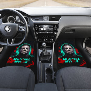 Horror Movie Car Floor Mats | Michael Myers Portrait Green Vapor Car Mats Ci090921