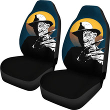 Load image into Gallery viewer, Horror Movie Car Seat Covers | Freddy Krueger Retro Vintage Yellow Moon Seat Covers Ci090121