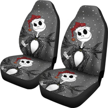 Load image into Gallery viewer, Nightmare Before Christmas Cartoon Car Seat Covers | Jack Skellington Wearing Xmas Hat Seat Covers Ci092404