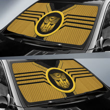 Load image into Gallery viewer, Gold and Black Transformers Autobots Logo Car Auto Sun Shades Custom For Fans Style 1 213101