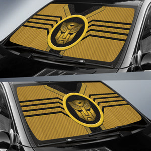 Gold and Black Transformers Autobots Logo Car Auto Sun Shades Custom For Fans Style 1 213101