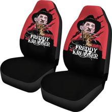 Load image into Gallery viewer, Horror Movie Car Seat Covers | Freddy Krueger Claw Black Red Seat Covers Ci082721