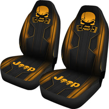 Load image into Gallery viewer, Jeep Skull Crush Orange Color Car Seat Covers Car Accessories Ci220602-03