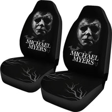 Load image into Gallery viewer, Horror Movie Car Seat Covers | Michael Myers Old Stone Face Black White Seat Covers Ci090921