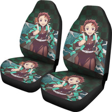 Load image into Gallery viewer, Kamado Tanjiro Anime Car Seat Covers Demon Slayer Chapters Seat Covers Gift Ci0604