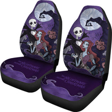 Load image into Gallery viewer, Nightmare Before Christmas Cartoon Car Seat Covers - Jack Skellington And Sally Unique Artwork Seat Covers Ci092803