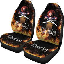 Load image into Gallery viewer, Chucky Fire Horror Halloween Car Seat Covers Chucky Horror Film Car Accesories Ci091521