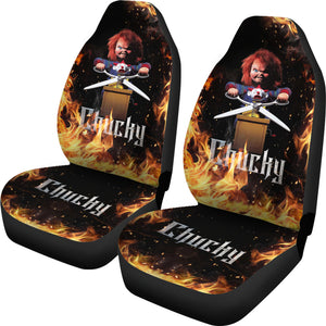 Chucky Fire Horror Halloween Car Seat Covers Chucky Horror Film Car Accesories Ci091521
