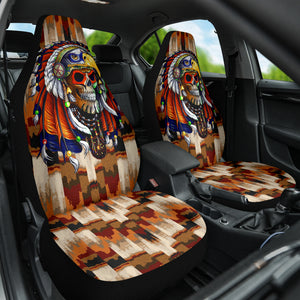 Skull Native American Car Seat Covers Car Accessories Ci220419-05