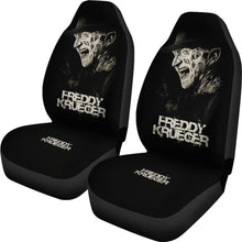 Load image into Gallery viewer, Horror Movie Car Seat Covers | Freddy Krueger Shouting Black White Seat Covers Ci082821