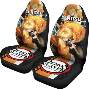 Demon Slayer Car Seat Covers Agatsuma Zenitsu Car Accessories Fan Gift Ci220225-04