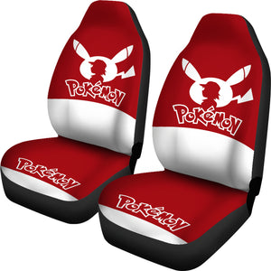 Pikachu Red Seat Covers Pokemon Anime Car Seat Covers Ci102702