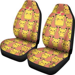 Pikachu Cute Pattern Seat Covers Pokemon Anime Car Seat Covers Ci102705