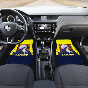 Satoru Gojo Jujutsu KaiSen Car Floor Mats Anime Car Mats Yellow Background Ci0622