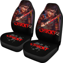 Load image into Gallery viewer, Chucky Blood Horror Halloween Bats Car Seat Covers Chucky Horror Film Car Accesories Ci091521