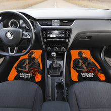 Load image into Gallery viewer, Horror Movie Car Floor Mats | Michael Myers And Laurie Strode Orange Car Mats Ci090621