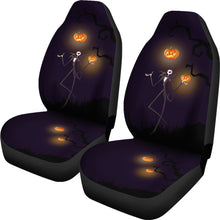 Load image into Gallery viewer, Nightmare Before Christmas Cartoon Car Seat Covers - Jack Skellington Playing With Flying Pumpkin Seat Covers Ci092902