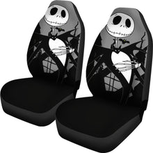 Load image into Gallery viewer, Nightmare Before Christmas Cartoon Car Seat Covers | Jack Skellington Portrait Black Grey Seat Covers Ci092403