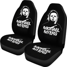 Load image into Gallery viewer, Horror Movie Car Seat Covers | Michael Myers Knife Black White Seat Covers Ci090221