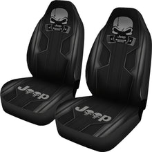 Load image into Gallery viewer, Jeep Skull Black Car Seat Covers Car Accessories Ci220602-10